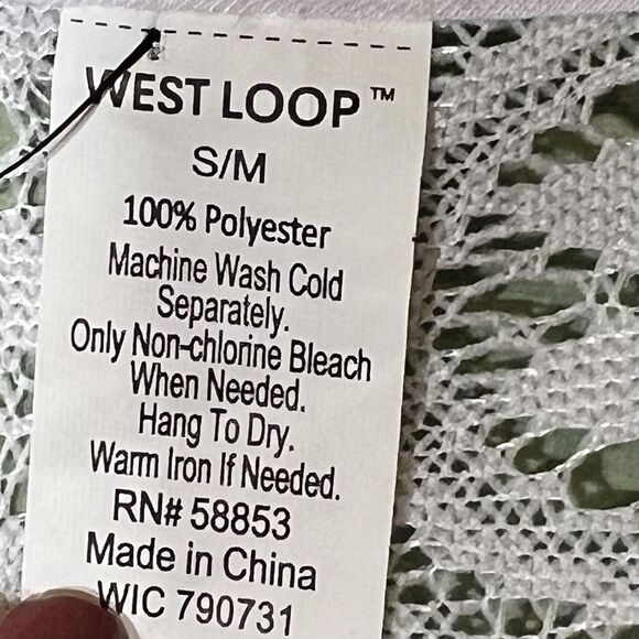 West Loop Cover Up Dress Womens S/M White Crochet Lace Racerback Beach Swim - Picture 5 of 11